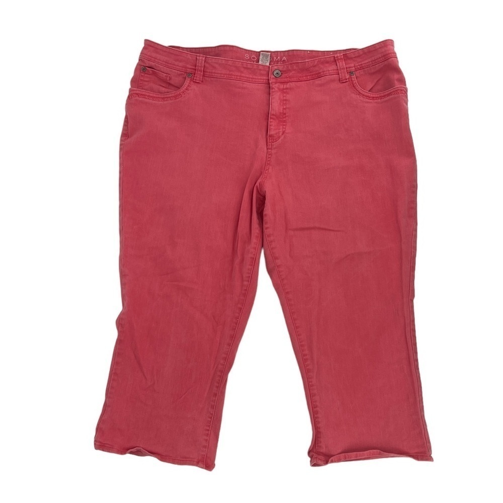 Sonoma Pink Modern Fit Capri Pants Size 22 W Women's